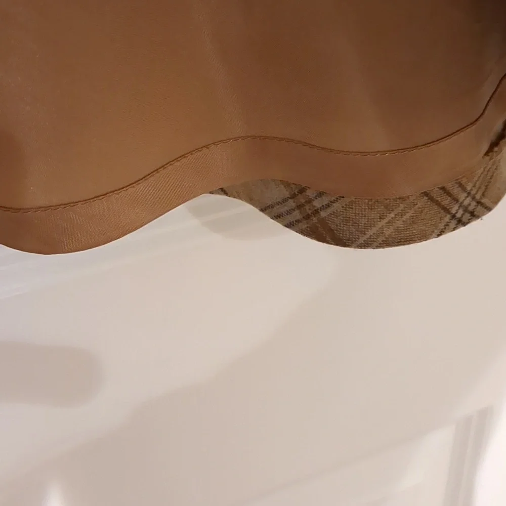 Ann Taylor - Tan Plaid Wool Skirt - Picture 4 of 8